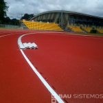Balti dangčiai pagal IAAF reikalavimus